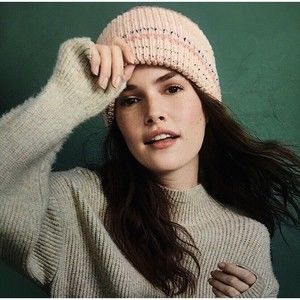 Anthropologie pink hat womens OS